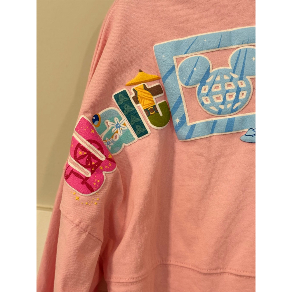 Women's Disney Parks Pink Multicolor Long Sleeve Tee XS - Picture 4 of 6